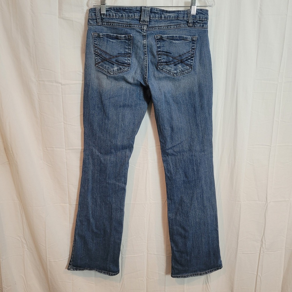 Aeropostale Stretch Bootcut Jeans Womens 11/12 L Low Rise Medium Wash Denim Y2K